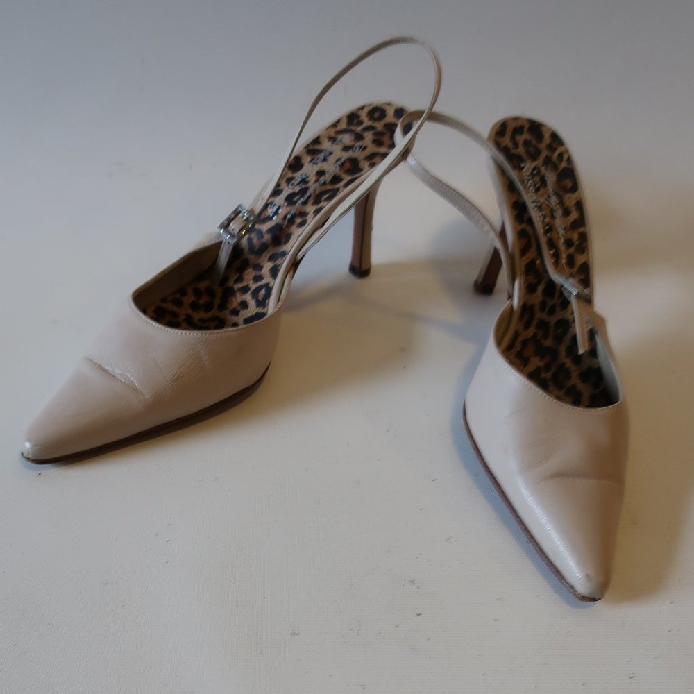 RUSSELL & BROMLEY SLINGBACK LEATHER SHOES 9.5 *